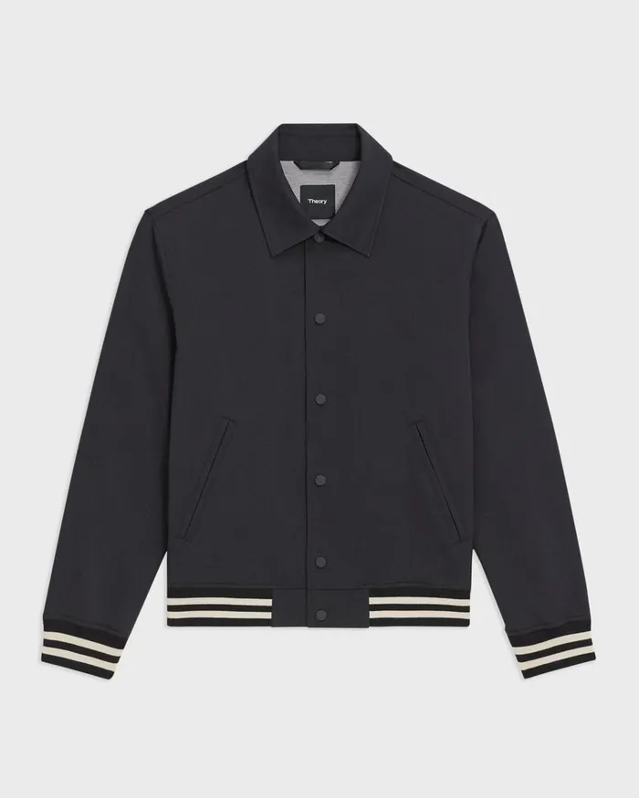 Theory Outerwear Varsity Jacket In Neoteric Black 8211 Men