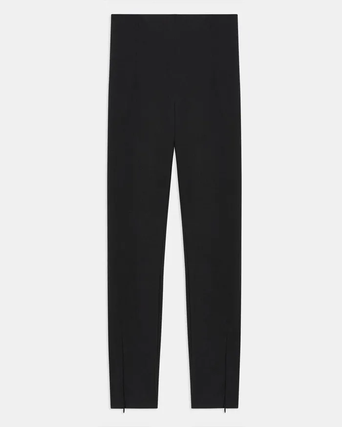 Theory Pants Seamed Slit Legging In Precision Ponte Black 8211 Women