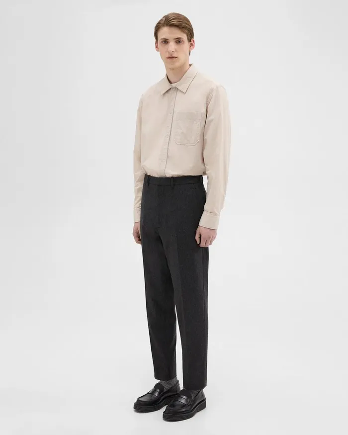 Theory Pants Tapered Pinstripe Flannel Pant Blackcharcoal 8211 Men