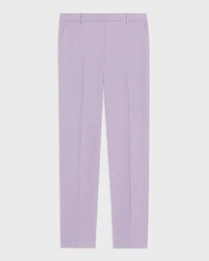 Theory Pants Treeca Full Length Pant In Good Wool Lilac Sky 8211 Women