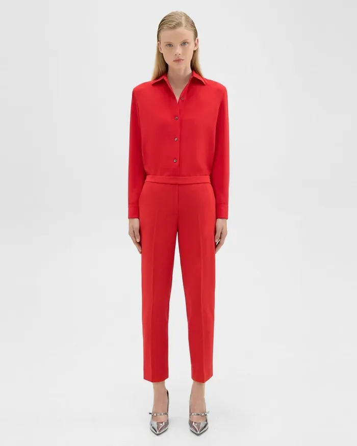 Theory Pants Treeca PullOn Pant In Admiral Crepe Geranium 8211 Women