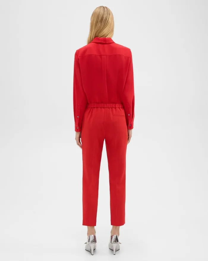 Theory Pants Treeca PullOn Pant In Admiral Crepe Geranium 8211 Women