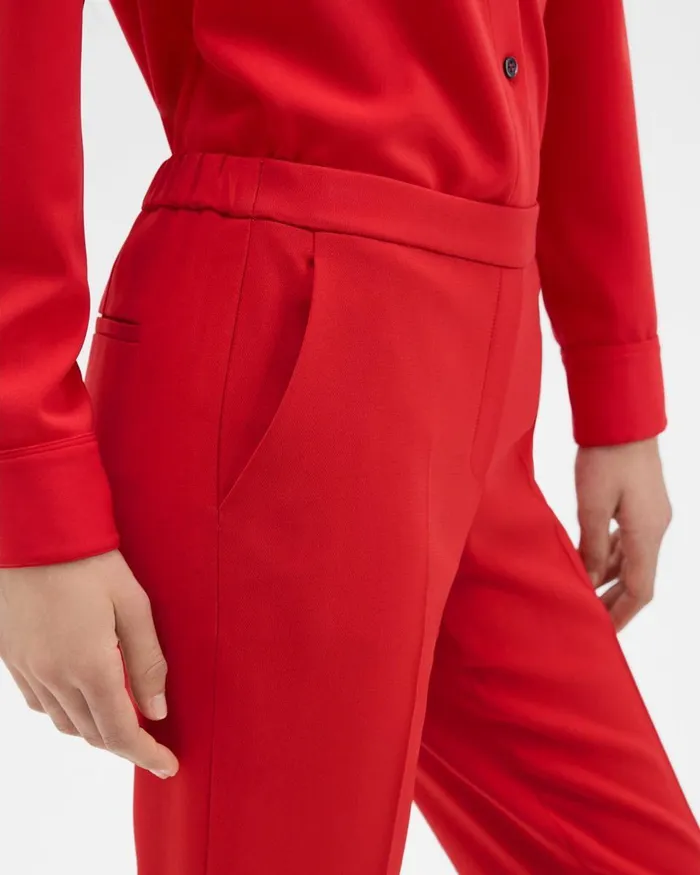 Theory Pants Treeca PullOn Pant In Admiral Crepe Geranium 8211 Women