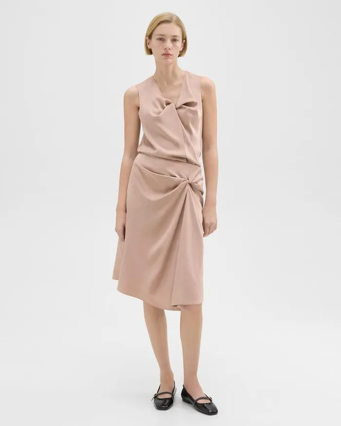 Theory Skirts Twisted Midi Skirt Sakura 8211 Women