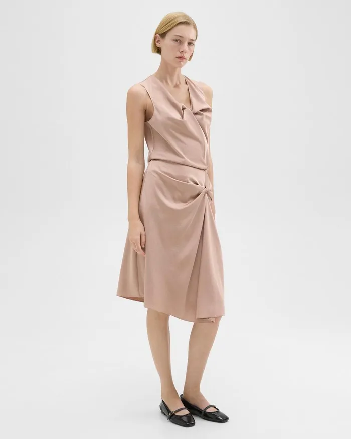 Theory Skirts Twisted Midi Skirt Sakura 8211 Women