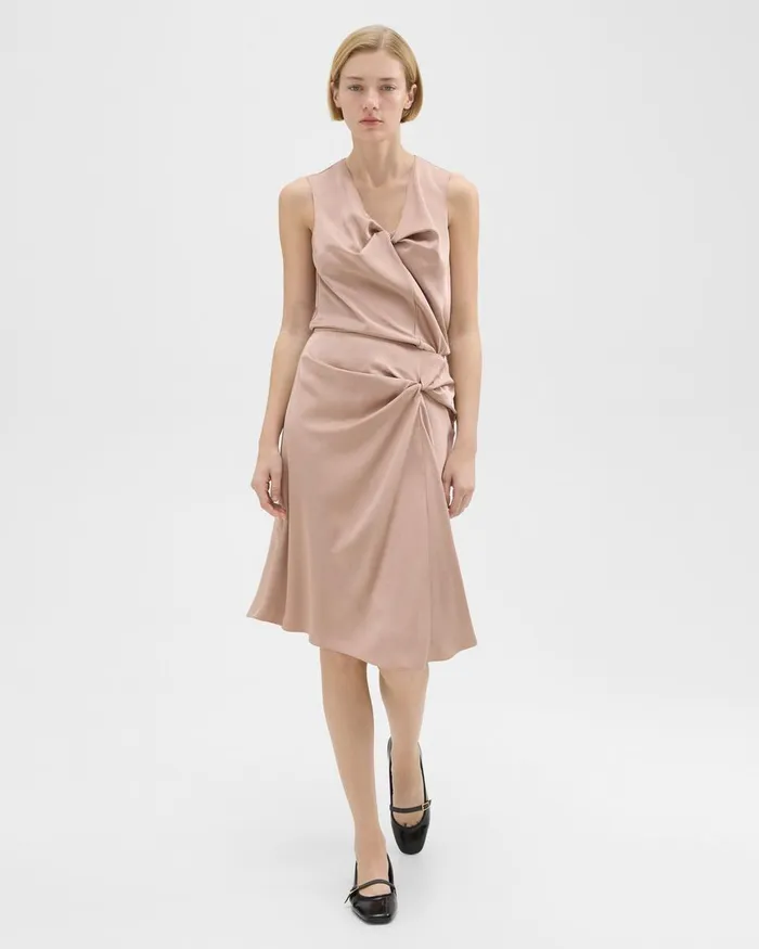 Theory Skirts Twisted Midi Skirt Sakura 8211 Women