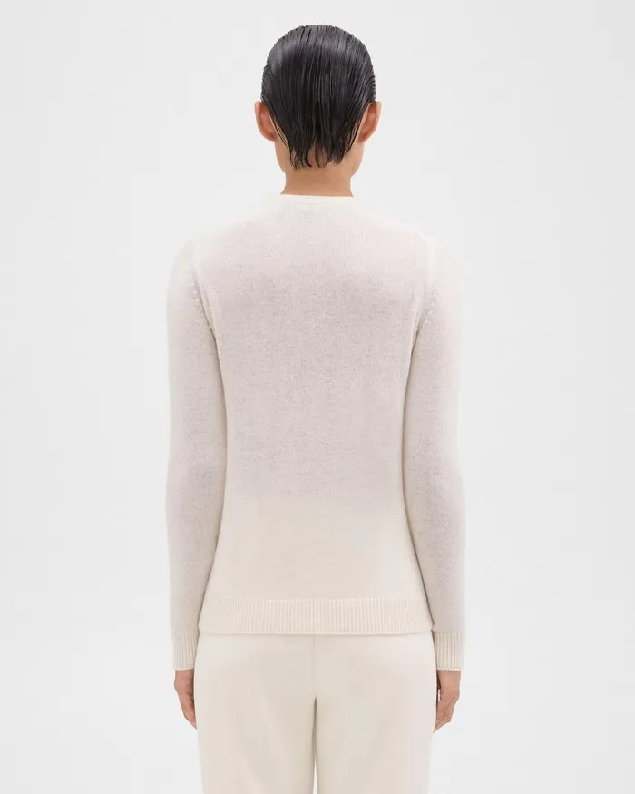 Theory Sweaters Cardigans Crewneck Sweater In Feather Cashmere Ivory 8211 Women