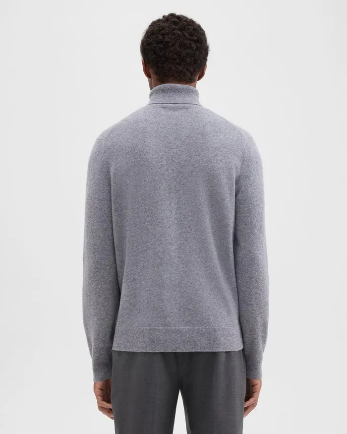 Theory Sweaters Cardigans Hilles Turtleneck Sweater In Cashmere Derby Heather 8211 Men