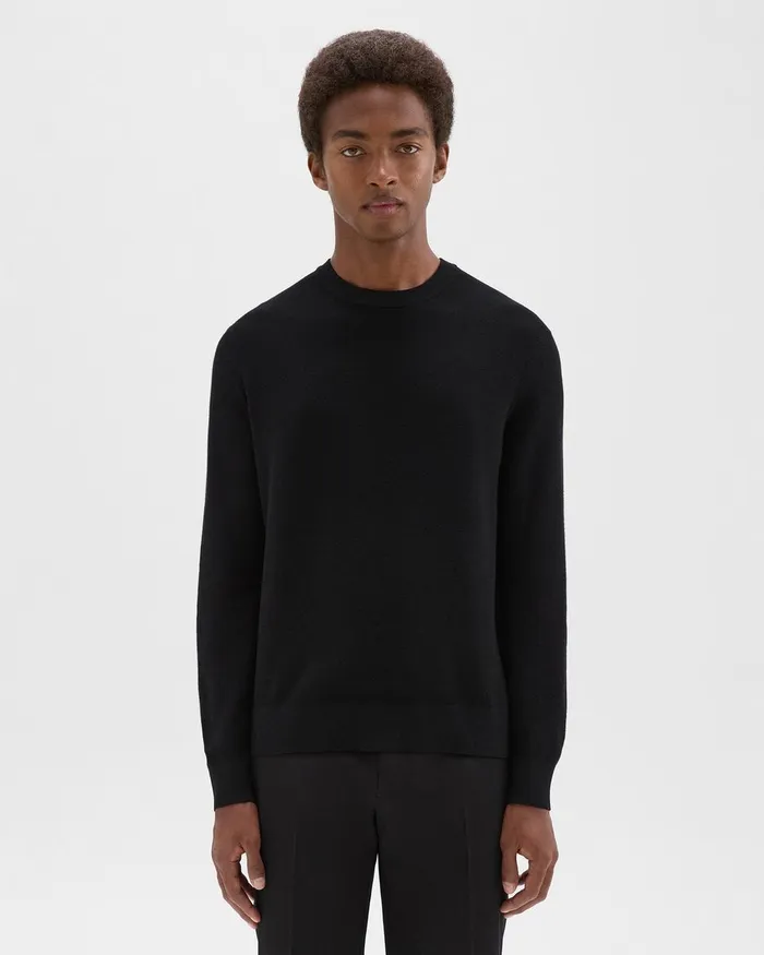 Theory Sweaters Cardigans Riland Sweater In Light Bilen Black 8211 Men