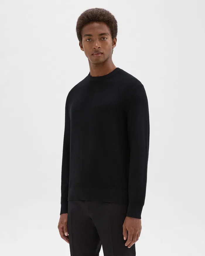 Theory Sweaters Cardigans Riland Sweater In Light Bilen Black 8211 Men