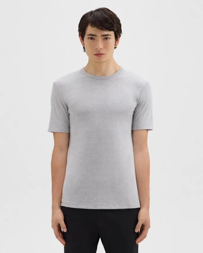 Theory Tshirts Polos Essential Tee In Anemone Modal Jersey Grey Multi 8211 Men