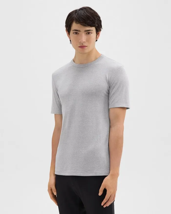 Theory Tshirts Polos Essential Tee In Anemone Modal Jersey Grey Multi 8211 Men