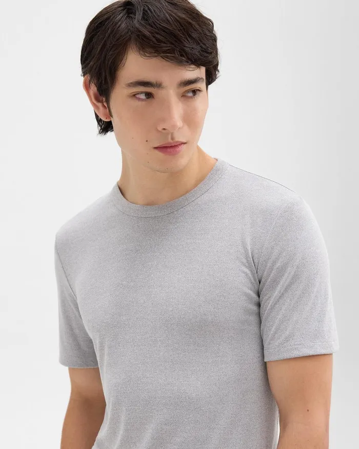 Theory Tshirts Polos Essential Tee In Anemone Modal Jersey Grey Multi 8211 Men