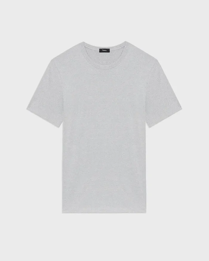 Theory Tshirts Polos Essential Tee In Anemone Modal Jersey Grey Multi 8211 Men