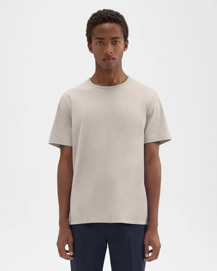 Theory Tshirts Polos Precise Tee In Luxe Cotton Jersey Sand 8211 Men