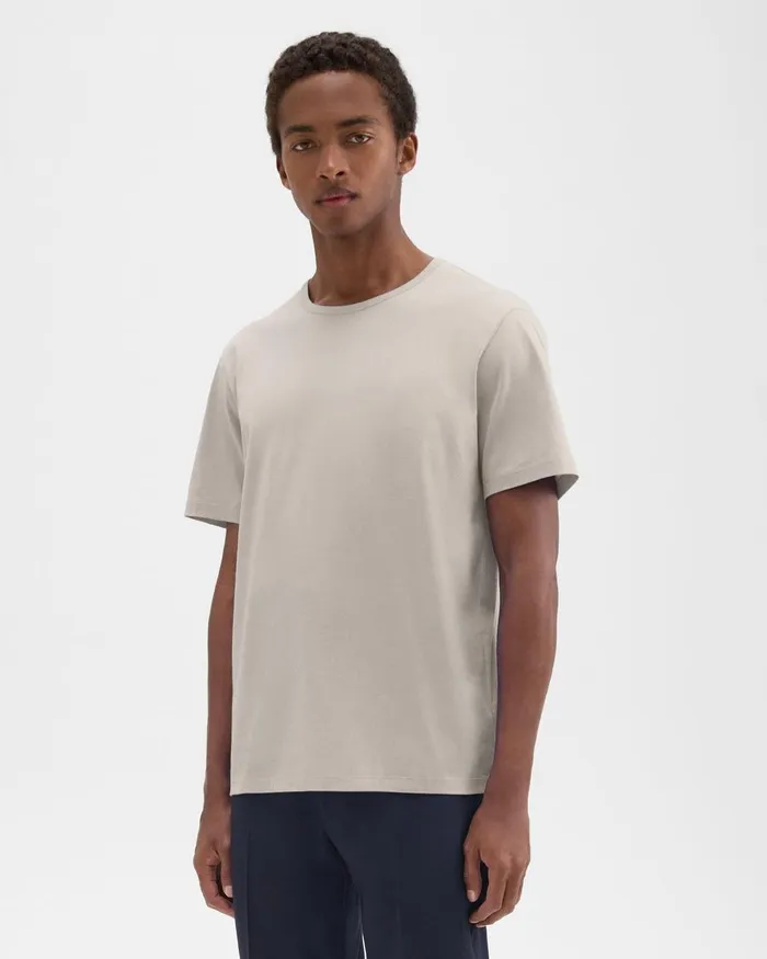 Theory Tshirts Polos Precise Tee In Luxe Cotton Jersey Sand 8211 Men