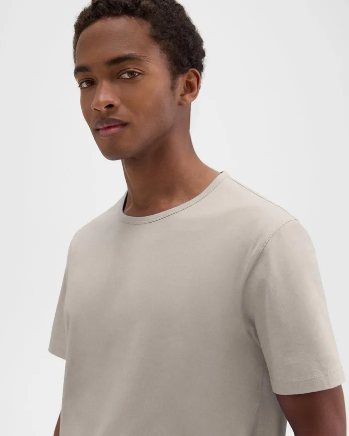 Theory Tshirts Polos Precise Tee In Luxe Cotton Jersey Sand 8211 Men