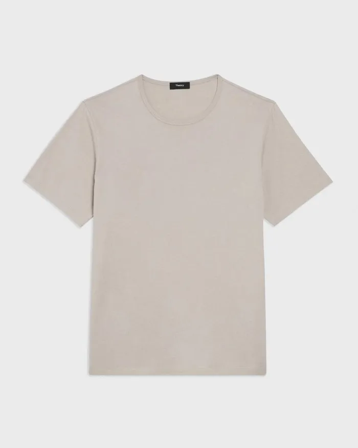 Theory Tshirts Polos Precise Tee In Luxe Cotton Jersey Sand 8211 Men