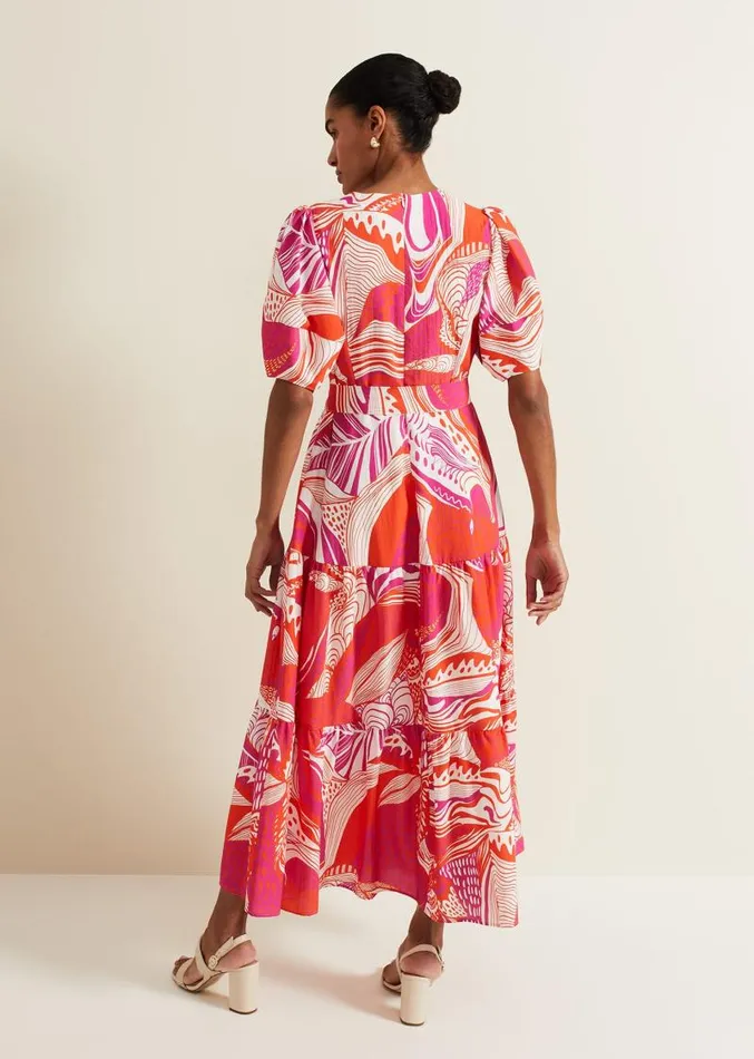 Tilda Red Midi Dress Red Women Phase Eight Dresses