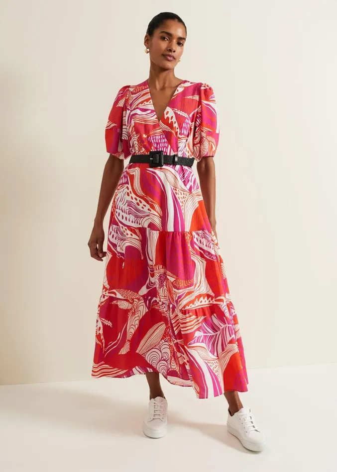 Tilda Red Midi Dress Red Women Phase Eight Dresses