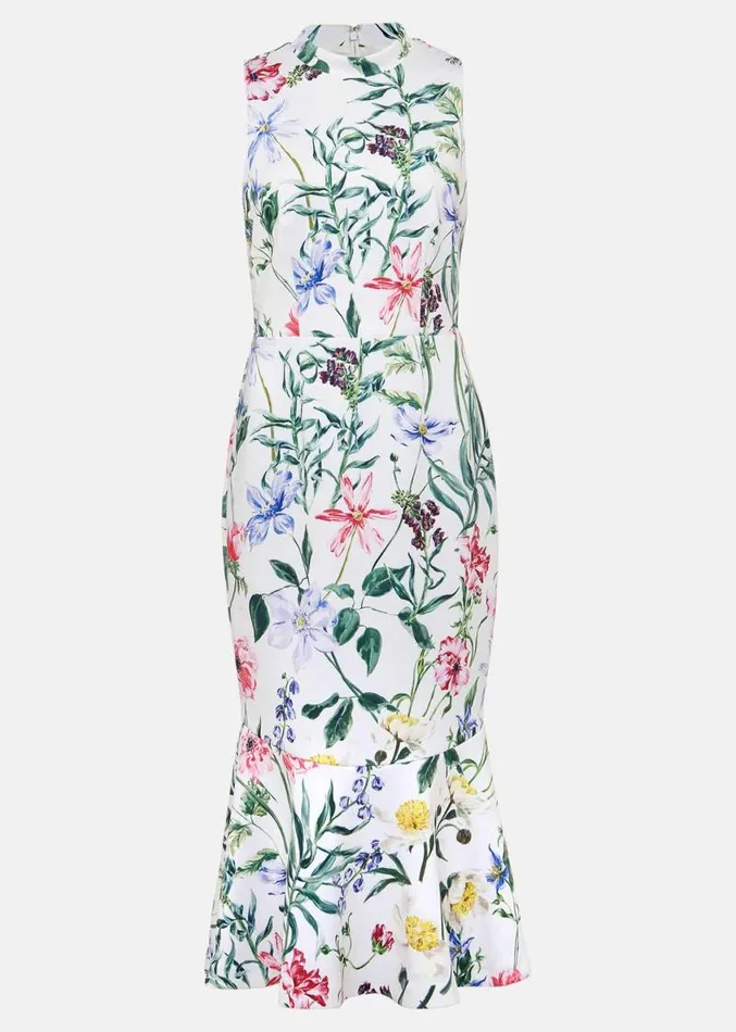Tina Floral Fit And Flare Midi Dress Multicoloured Women Phase Eight Dresses