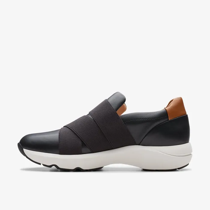 TIVOLI STRAP Black Leather Women Clarks Sneakers