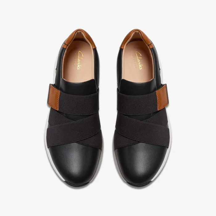 TIVOLI STRAP Black Leather Women Clarks Sneakers