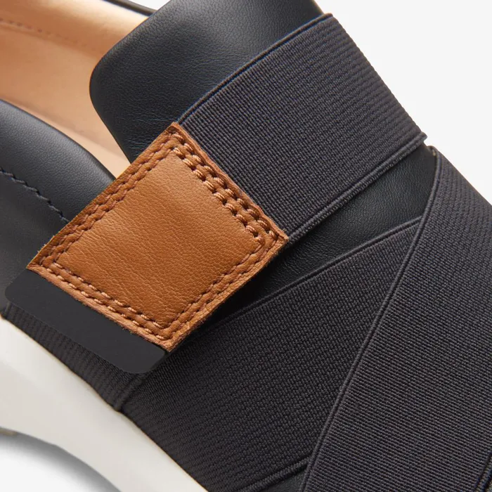 TIVOLI STRAP Black Leather Women Clarks Sneakers