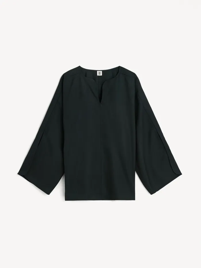Tops and Blouses Women By Malene Birger Calias TunicStyle Blouse Black