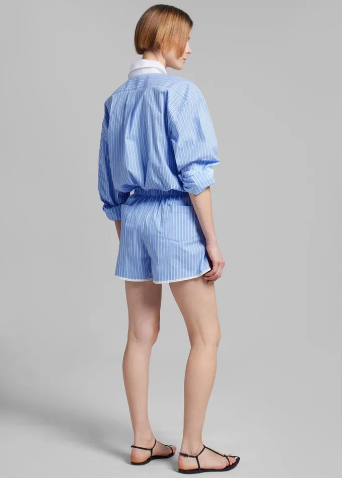 Tops Women The Frankie Shop Orla Button Up Shirt 8211 BlueWhite Stripe