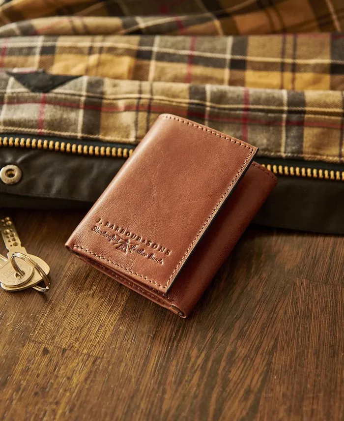 Torridon Leather BiFold Wallet Cognac Men Barbour Wallets and Card Holders