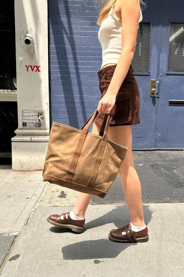 Tote Bag Brown Women Brandy Melville Tote Bags