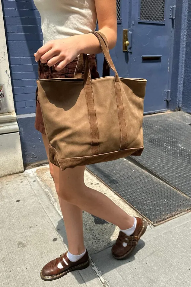 Tote Bag Brown Women Brandy Melville Tote Bags
