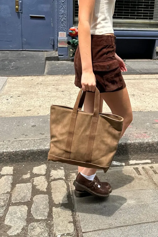 Tote Bag Brown Women Brandy Melville Tote Bags