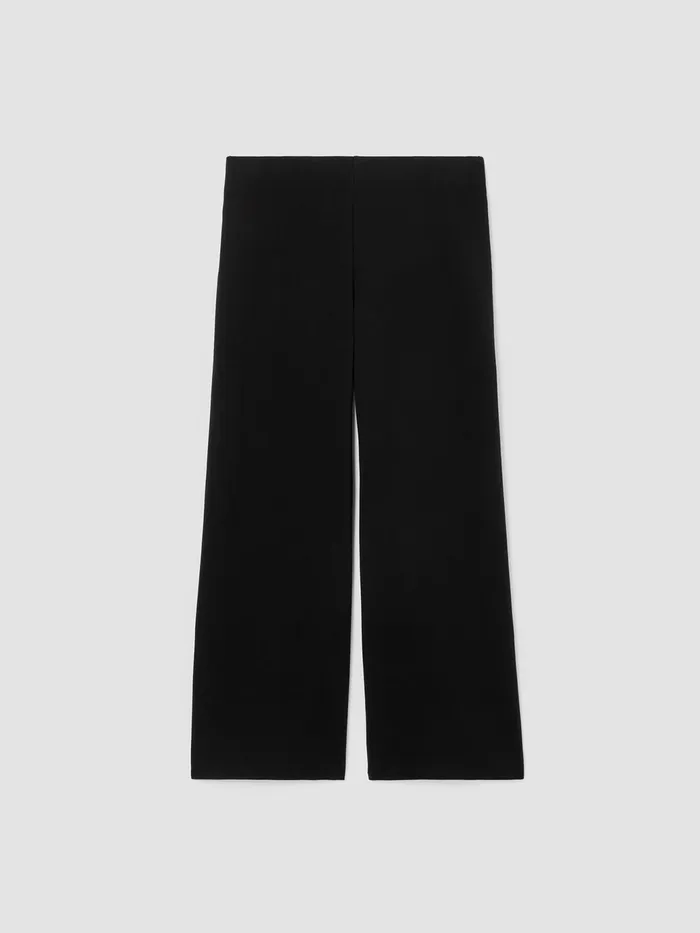 Traceable Cotton Jersey Straight Pant Black Women Eileen Fisher Pants Shorts and Jumpsuits