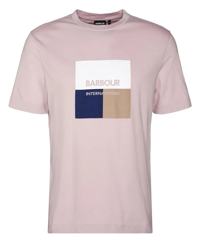 Triptych Graphic TShirt Dusk Pink Men Barbour TShirts