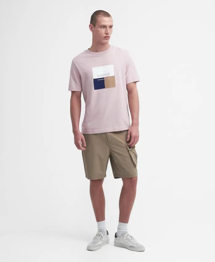 Triptych Graphic TShirt Dusk Pink Men Barbour TShirts