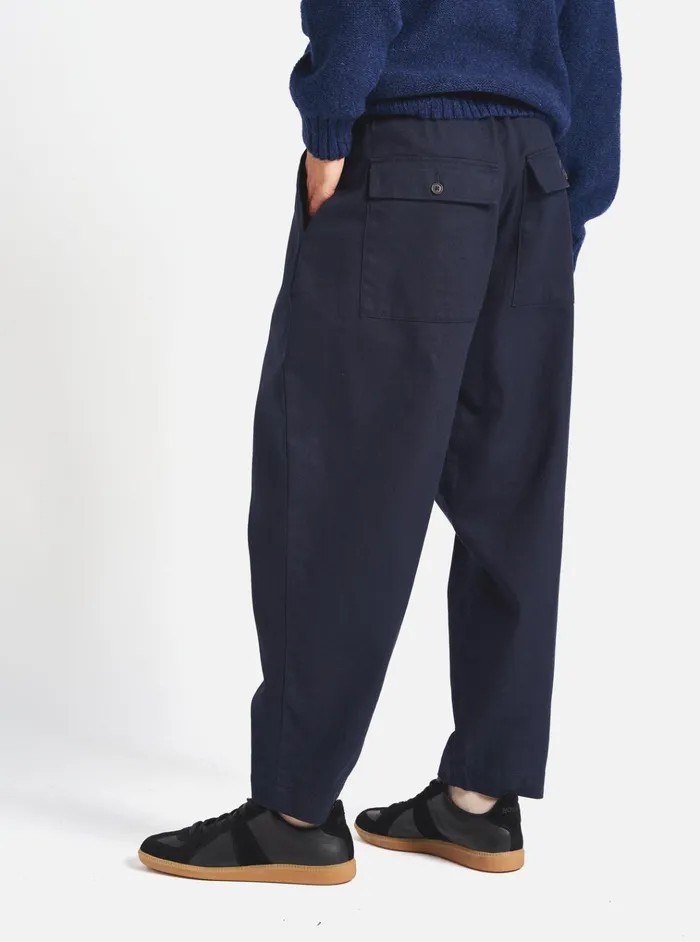 Trousers Men Universal Works Universal Works Braga Pant In Navy Winter Twill