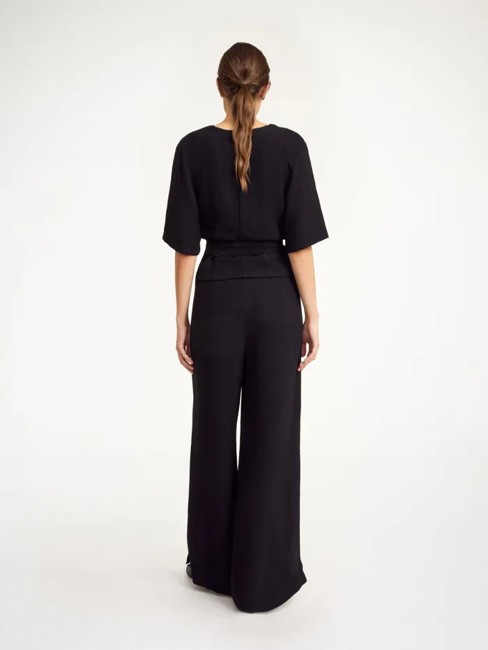 Trousers Women By Malene Birger Campione WideLeg Trousers Black