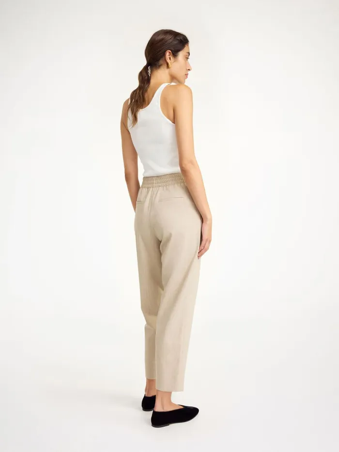 Trousers Women By Malene Birger Remi Trousers Beige Melange