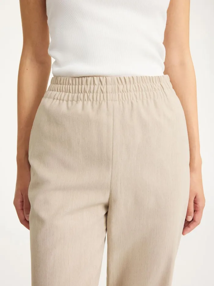 Trousers Women By Malene Birger Remi Trousers Beige Melange