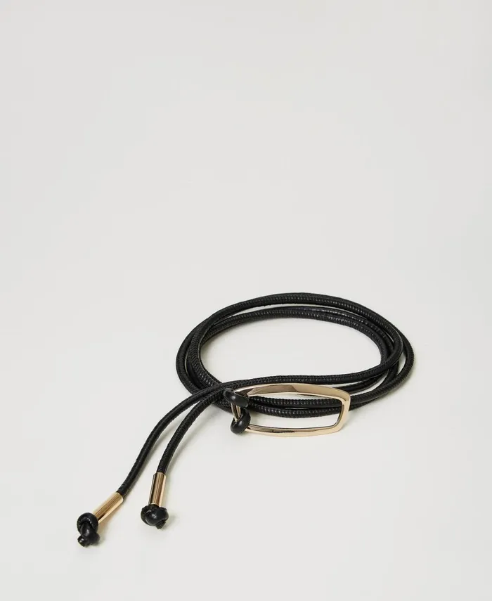 Twinset Belt With Logo Buckle Black Women Belts Twinset Belt With Logo Buckle Black Women Belts