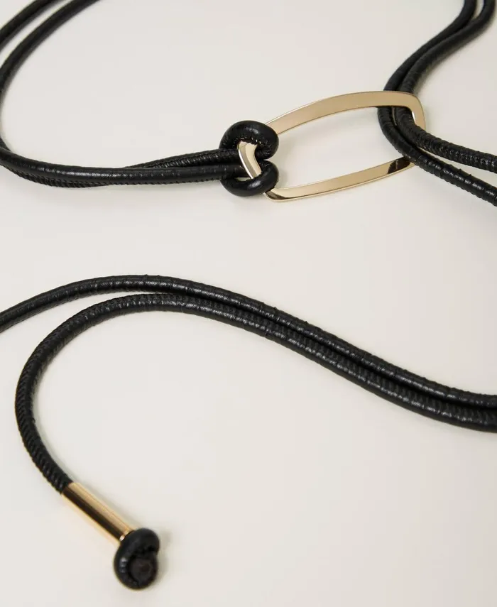 Twinset Belt With Logo Buckle Black Women Belts Twinset Belt With Logo Buckle Black Women Belts