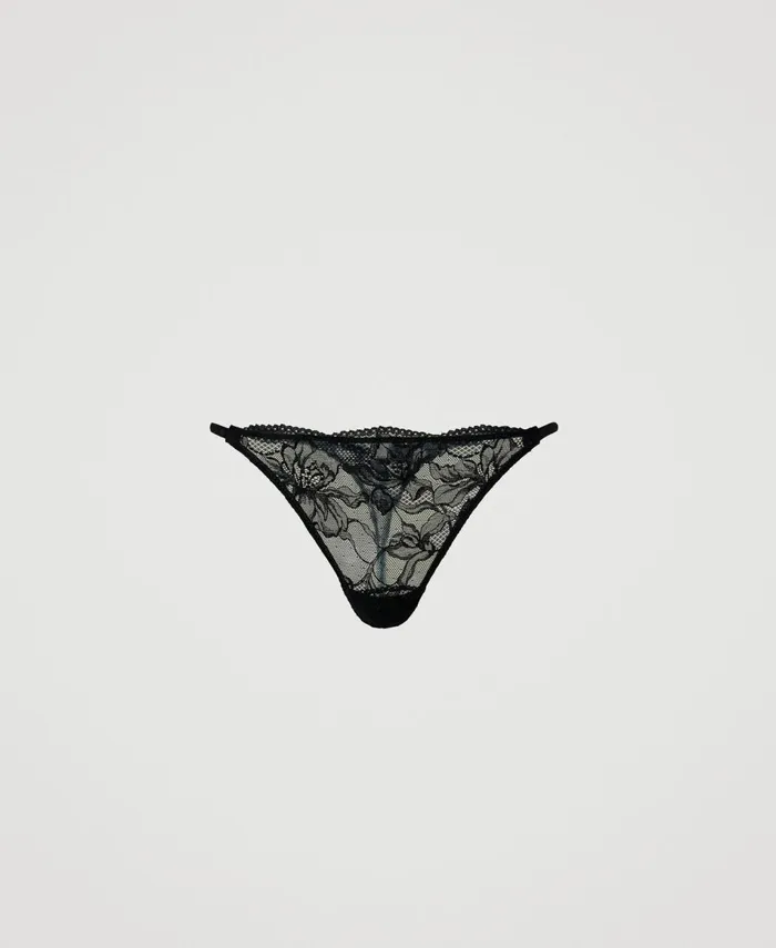 Twinset Lace GString Black Women Underwear And Nightwear Twinset Lace GString Black Women Underwear And Nightwear