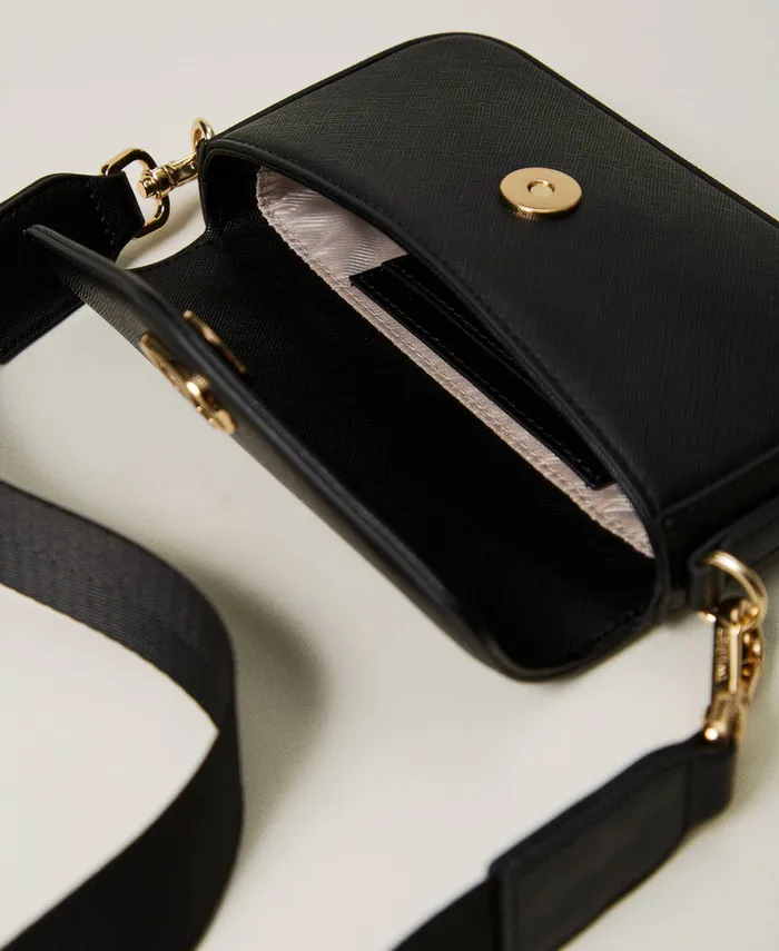 Twinset Mini Shoulder Bag With Card Holder Black Women Mini Bags Twinset Mini Shoulder Bag With Card Holder Black Women Mini Bags