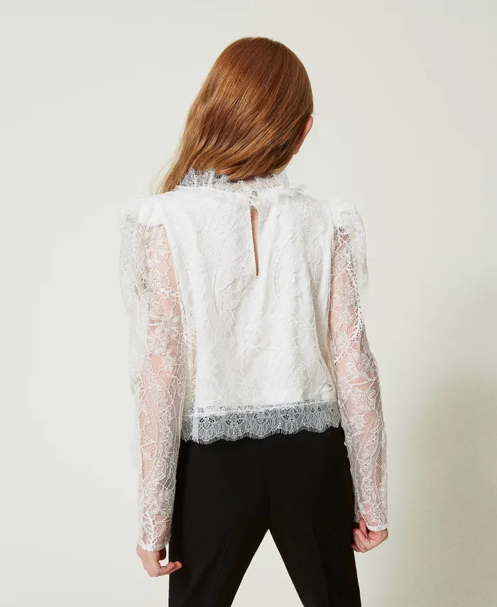 Twinset Valenciennes Lace Blouse Off White Girl Blouses And Shirts Twinset Valenciennes Lace Blouse Off White Girl Blouses And Shirts