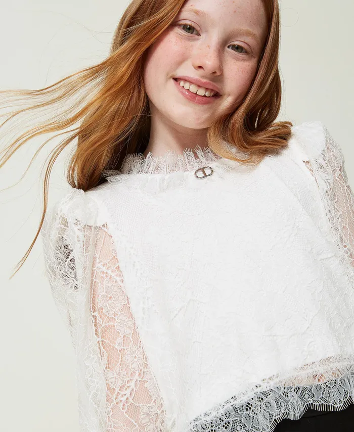 Twinset Valenciennes Lace Blouse Off White Girl Blouses And Shirts Twinset Valenciennes Lace Blouse Off White Girl Blouses And Shirts