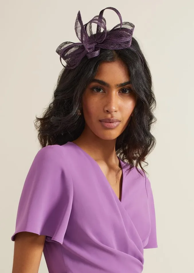 Twist Bow Headband Purple Women Phase Eight Fascinators and Hats