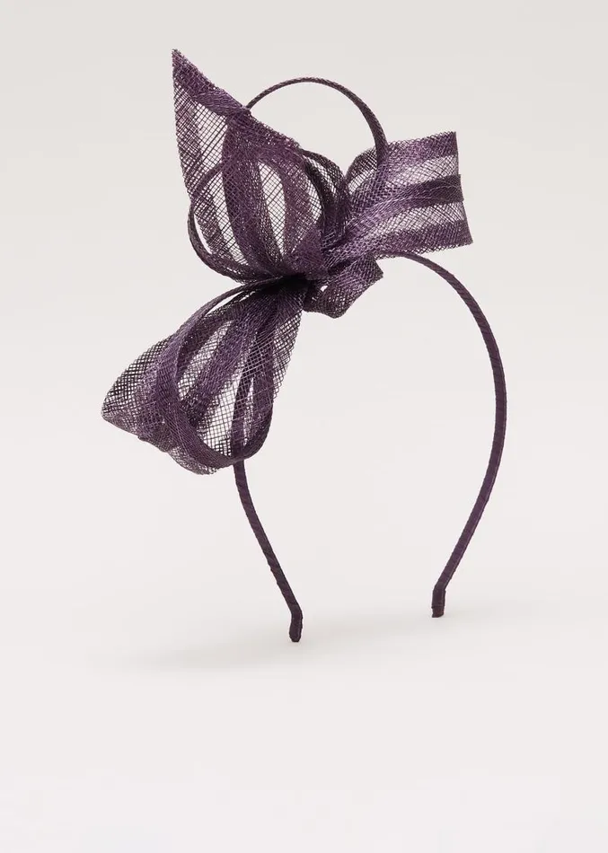 Twist Bow Headband Purple Women Phase Eight Fascinators and Hats