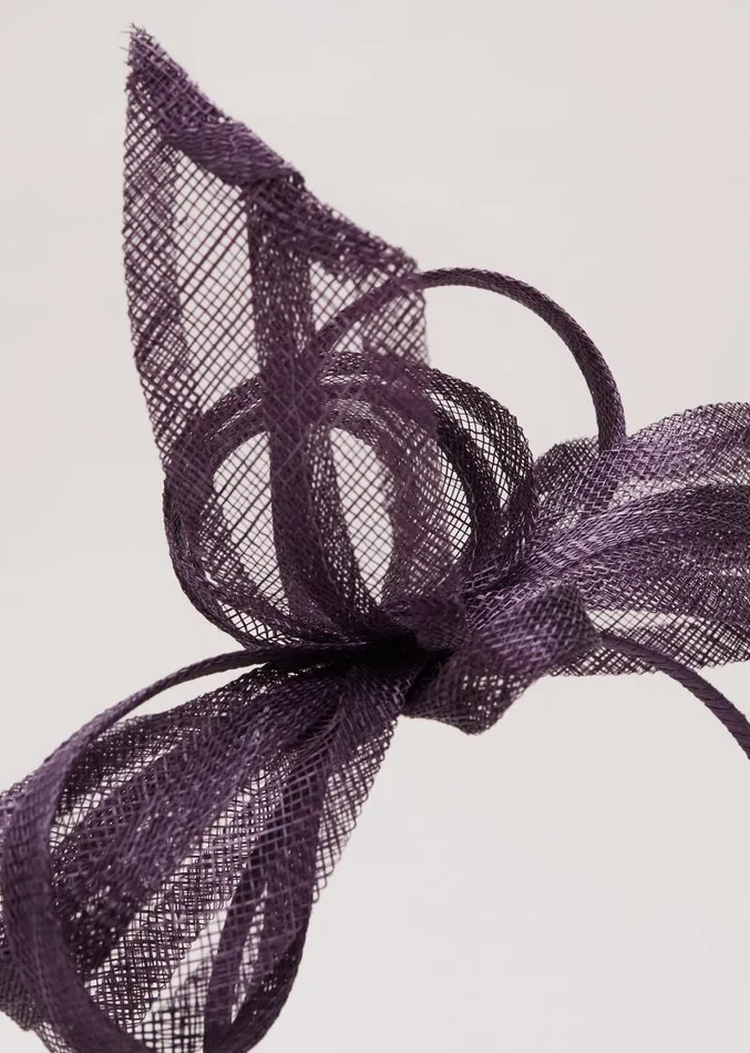 Twist Bow Headband Purple Women Phase Eight Fascinators and Hats